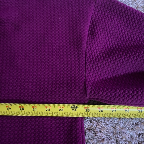 CALIA Raspberry Textured Pullover 1X - Picture 8 of 8